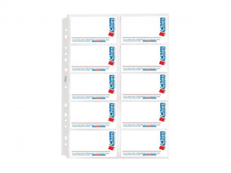 REFIL PORTA CARTAO 21X30CM.A4 2 COL.C/10