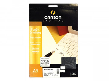 PAPEL A4 PEROLA PRETO...