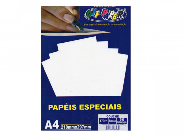 PAPEL A4 COUCHE BRANCO...