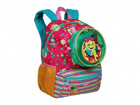 MOCHILA ABACAXI+LANCHEIRA 38CM.1D.