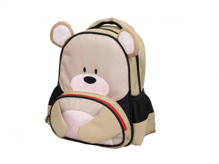 MOCHILA INFANTIL URSO MARROM 32CM.1D.