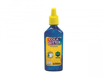 COLA GLITER AZUL...