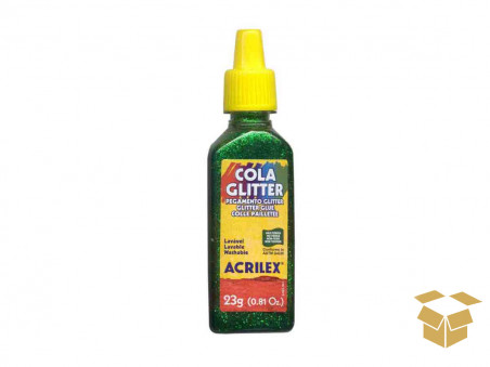 COLA GLITER VERDE 35G.ACRILEX 206 C/12