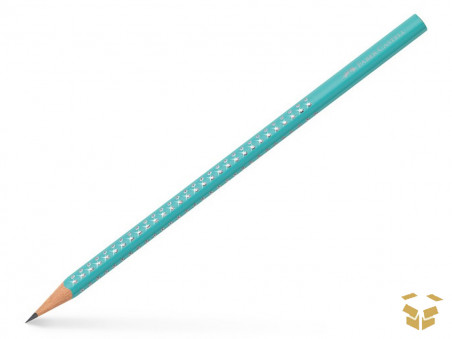 LAPIS PRETO FABER SPARKLE AZUL C/12