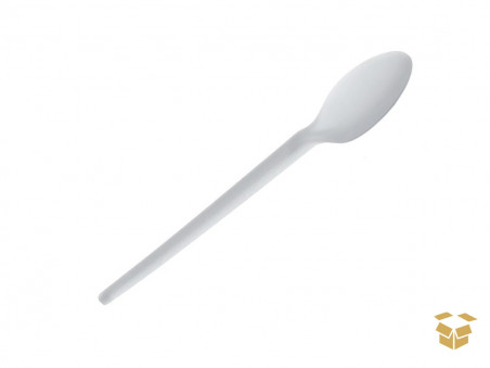 COLHER LITTLE COFFEE PLAST.BRANCA C/200