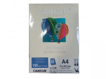 PAPEL A4 COLOR CREME 185G.25F.
