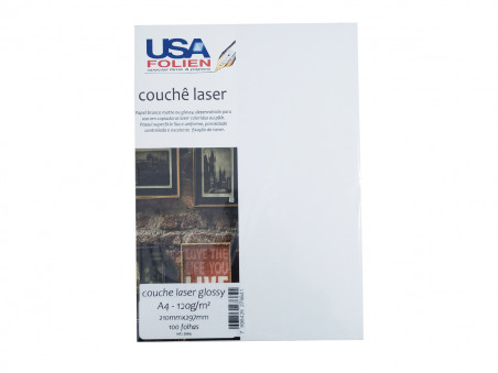 PAPEL A4 COUCHE LASER GLOSSY 120G.100F.