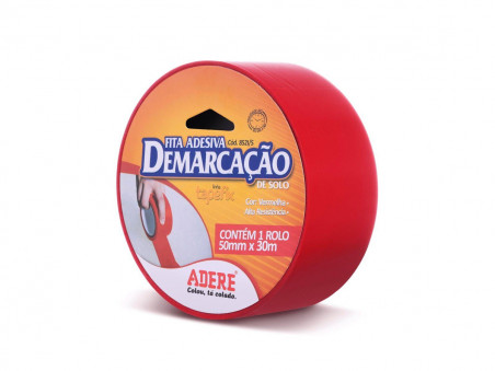 FITA DEMARCACAO PISO VERMELHO 50MMX30MT