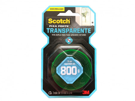 FITA FIXA FORTE 19MMX02MTS.TRANS.3M