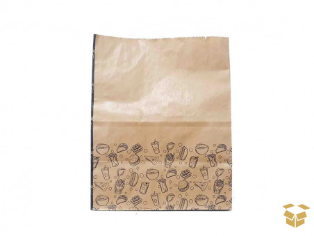 SACOLA PAPEL 28X18X35 KRAFT FAST F.C/50