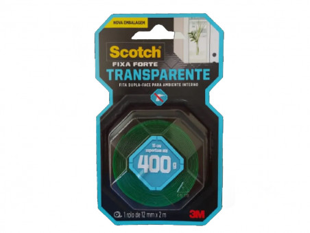 FITA FIXA FORTE 12MMX02MT.TRANS.3M