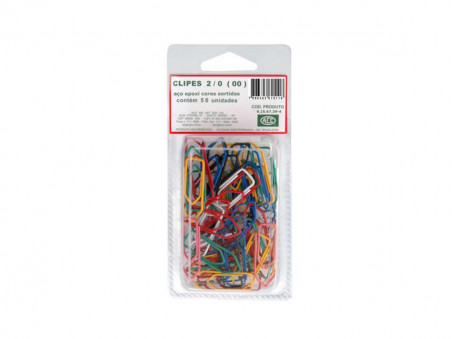 CLIPS N.  2/0 COLORIDO ACO C/ 50