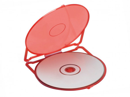 CAIXA CD/DVD VERMELHO PLASTICA PEQ. C/12