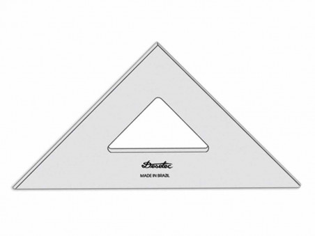 ESQUADRO 45 GRAUS ACRILICO 16CM.S/GRAD.