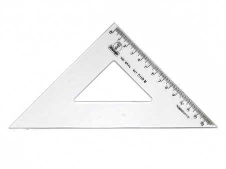 ESQUADRO 45 GRAUS 13CM.TRANSPARENTE-AV