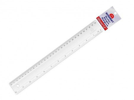 REGUA  30CM.PLASTICA TR.REFORCADA AV.