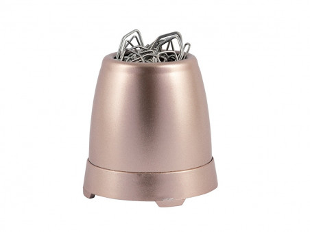 PORTA CLIPS ROSA PLASTICO METALICO