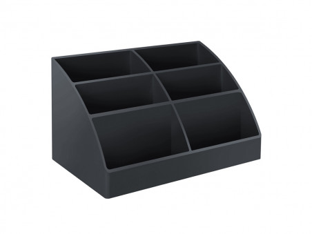 ORGANIZADOR EASY PRETO 6 DIVISOES 21CM.