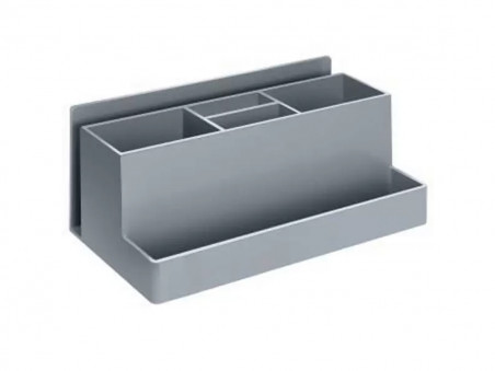 ORGANIZADOR MULT CINZA 6 DIVISOES 21CM.