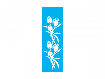 STENCIL FLORES TULIPAS...