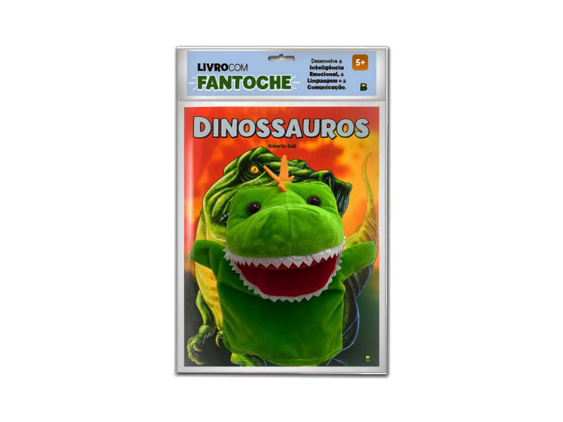 Livro com fantoche - Dinossauros - LIVROS - Nina Brinca - Brinquedos  Educativos e Jogos Pedagógicos