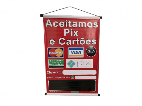 BANNER LONA 45,0X72,0CM ACEITACAO CART.