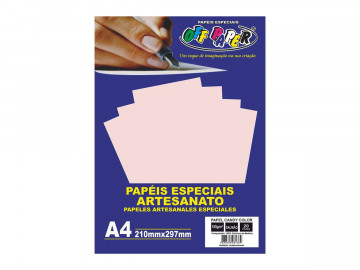 PAPEL A4 CANDY COLOR SALMAO...