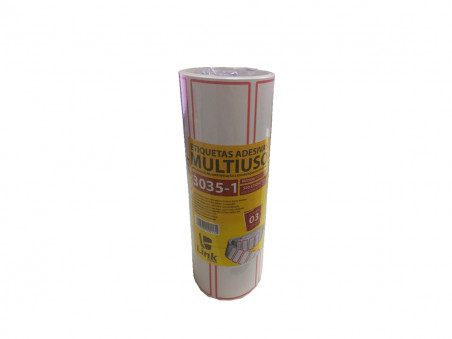 ETIQUETA  85MMX60MM TARJADA ROLO 3X500