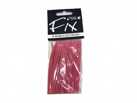 PRESILHA PLASTICA 08CM VERMELHO C/100