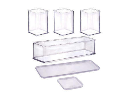 ORGANIZADOR 22X7X17CM.6 PCS.TR.ACR.