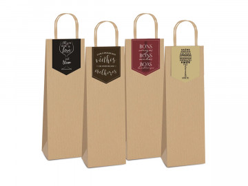 SACOLA PAPEL 13X35X8 WINE...