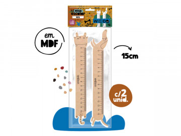 REGUA  15CM.MDF FORMATO...