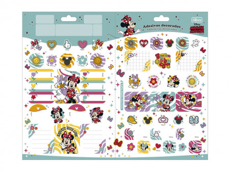 ADESIVO MINNIE METALIZADO CARTELA DUPLA
