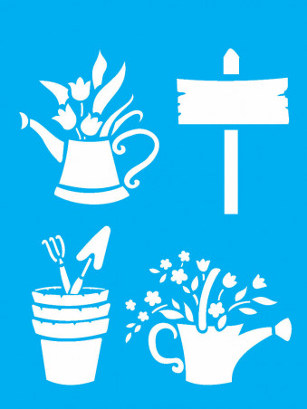 STENCIL JARDINAGEM 15X20CM ST1013