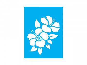 STENCIL FLORES HIIBISCO I...