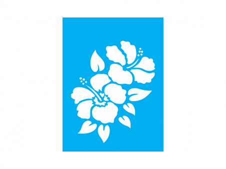 STENCIL FLORES HIIBISCO I 15X20CM ST0755