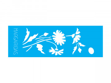 STENCIL FLORES MARGARIDAS...