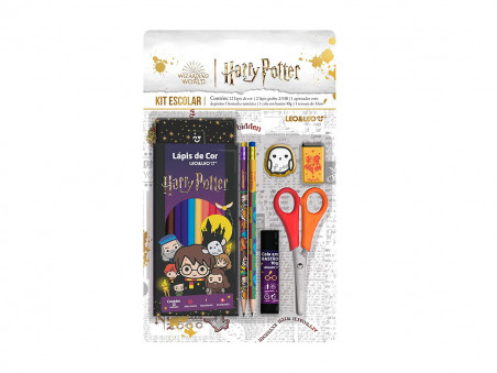 KIT LAPIS DE COR 12 CORES+BOR+L+AP.HARRY