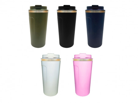 COPO TERMICO INOX 510ML.CORES C/TAMPA