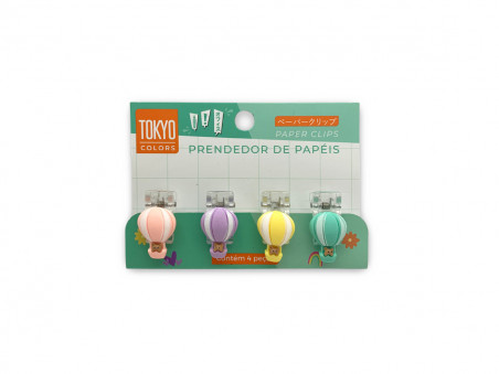 PRENDEDOR PAPEL  12MM DIVERSOS C/4 PEQ.