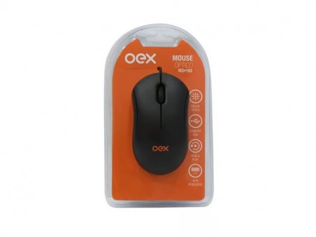 MOUSE USB OPTICO PRETO MS103