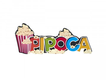 PLACA PAPEL PIPOCA 49X19