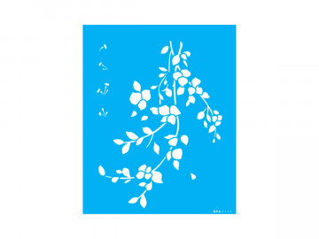 STENCIL GALHO BOUGAINVILEA...
