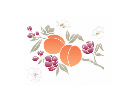 STENCIL FRUTAS E FLORES 20X25 OPA3522