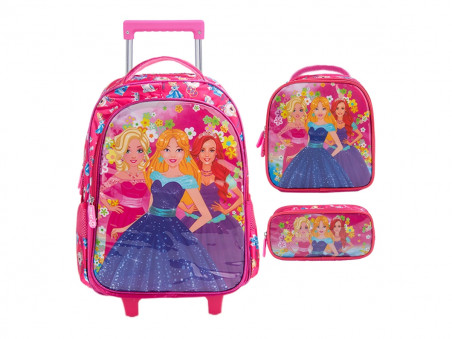 KIT MOCHILA CAR+LANCH+EST.PRINC.40CM.2D