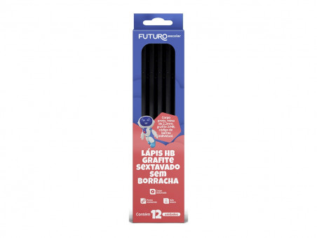 LAPIS PRETO FUTURO S/BORRACHA 6X12