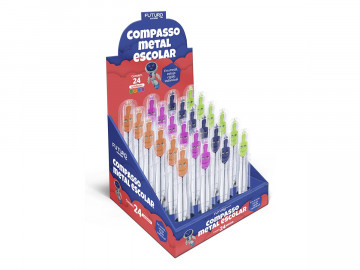 COMPASSO ESCOLAR METAL C/24