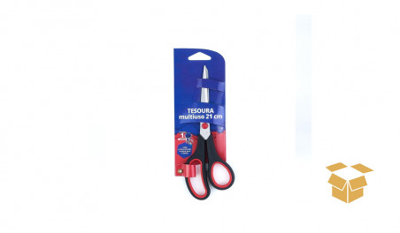 TESOURA 21CM.MULTIUSO PRETA C/12