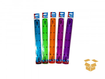 REGUA  30CM.PLASTICA CORES...