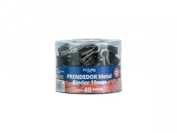 PRENDEDOR PAPEL  19MM PRETO...